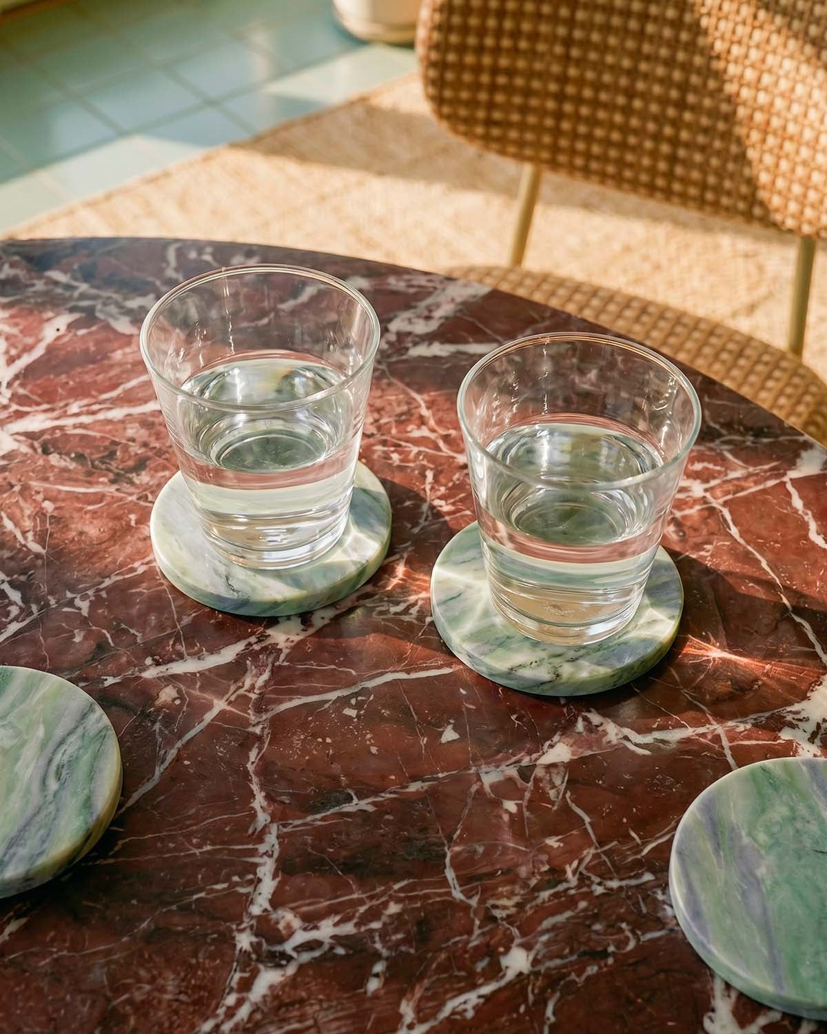 Set de 4 Posavasos Redondos de Mármol (Ø10 cm) Minao, imagen de galer&iacute;a 2