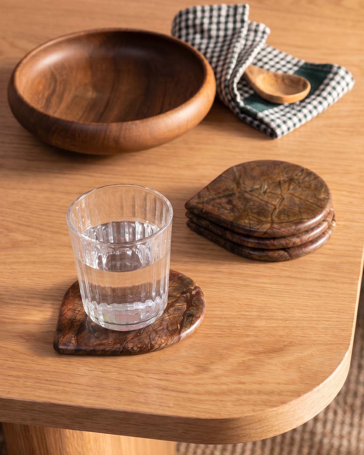 Set de 4 Posavasos Redondos de Mármol Hatem, imagen de galer&iacute;a 2