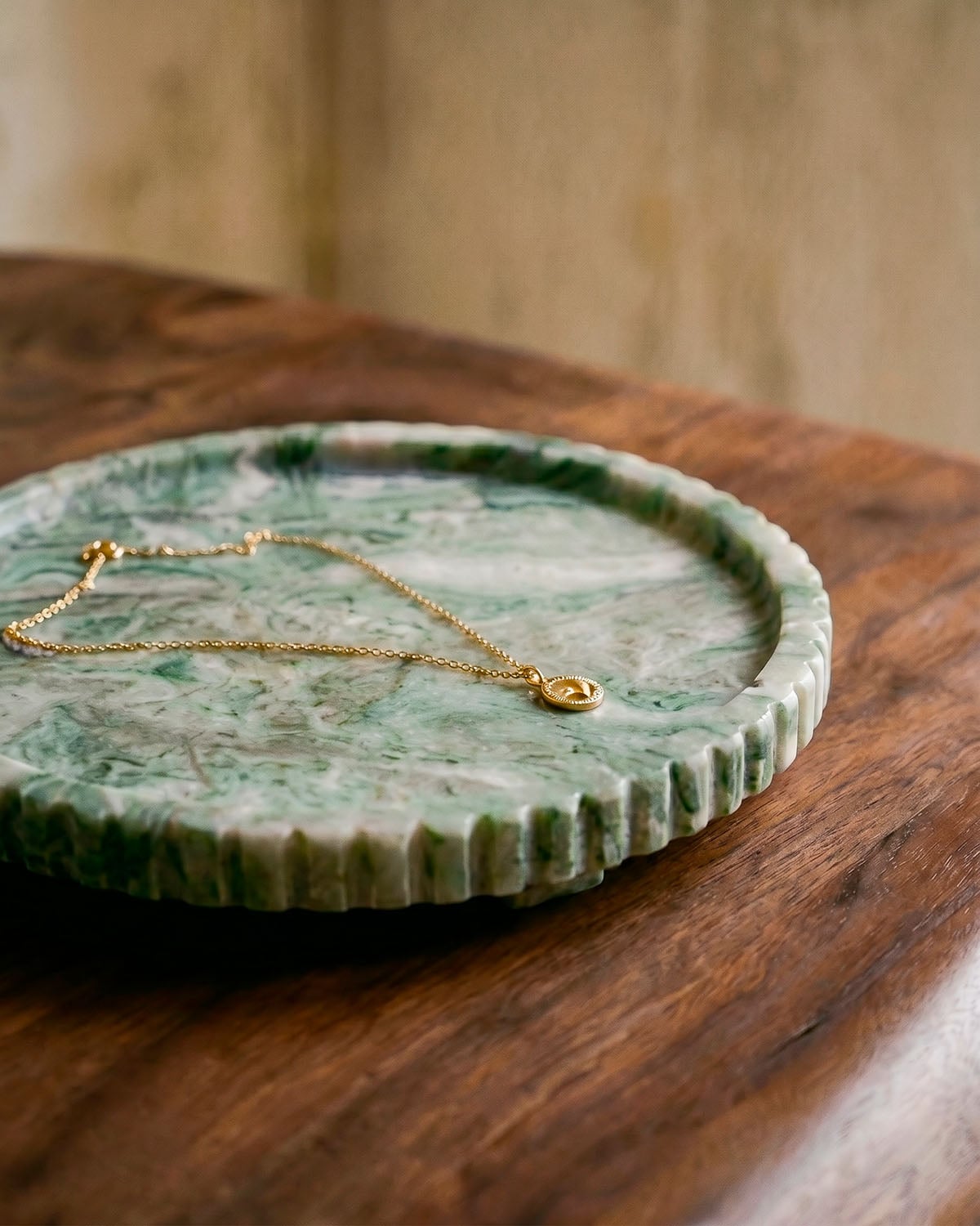 Bandeja Decorativa Redonda de Mármol Todra, imagen de galer&iacute;a 3