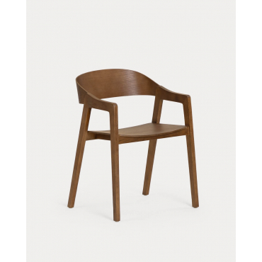Pack 4 Sillas de Comedor de Madera de Roble con Reposabrazos Laly Madera de Roble - The Masie