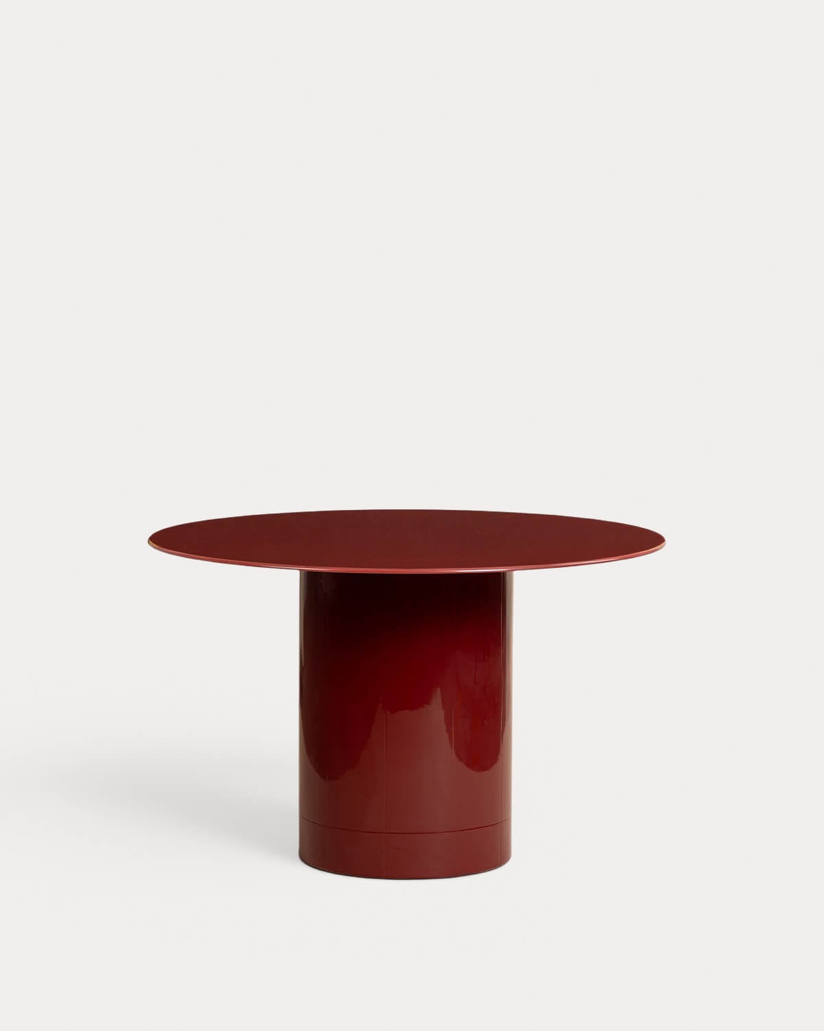 Mesa de Comedor Redonda de Cristal y Madera (Ø120 cm) Merne, imagen de galer&iacute;a 1