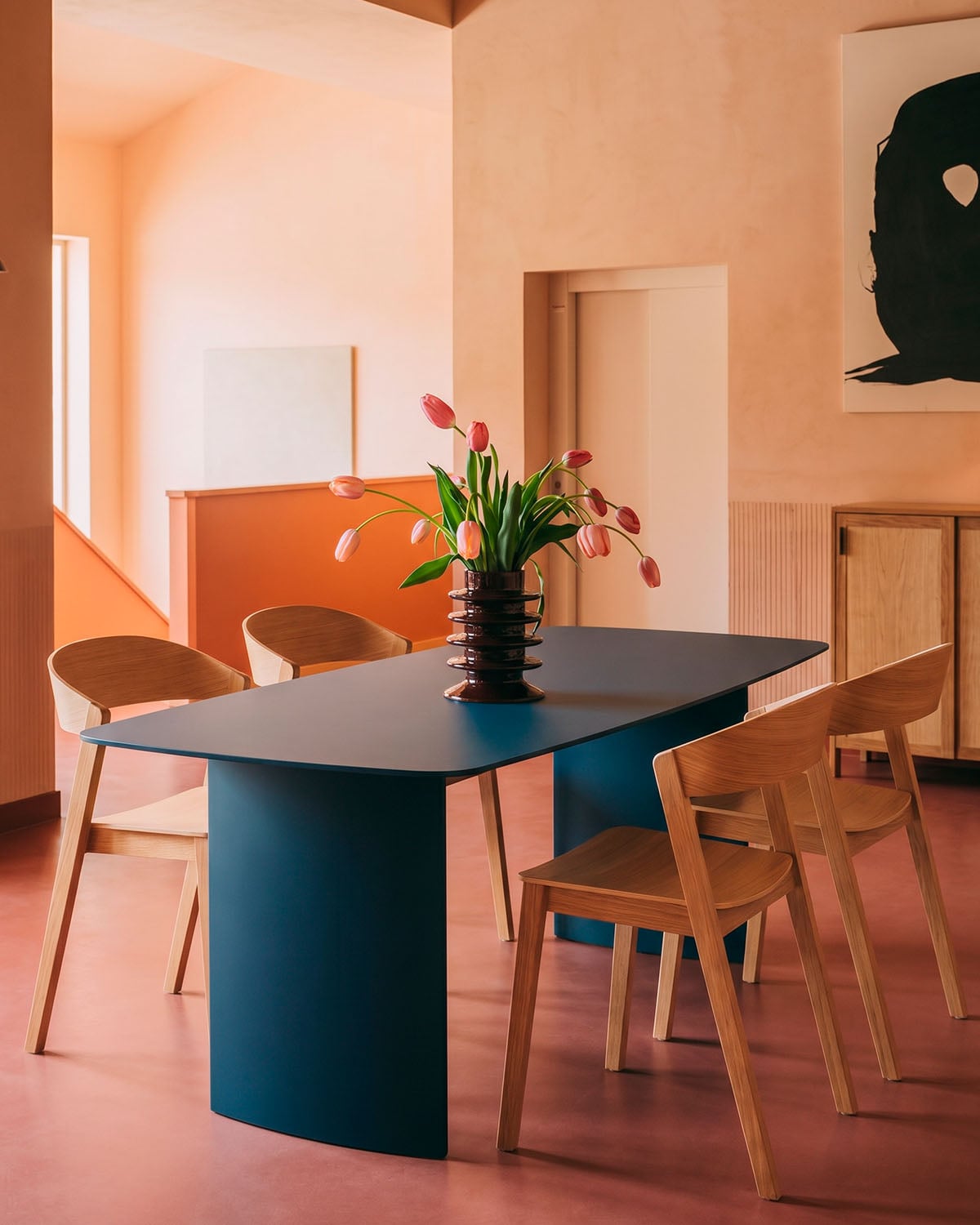 Mesa de Comedor Rectangular de Cristal y Madera (190x90 cm) Aredea, imagen de galer&iacute;a 2