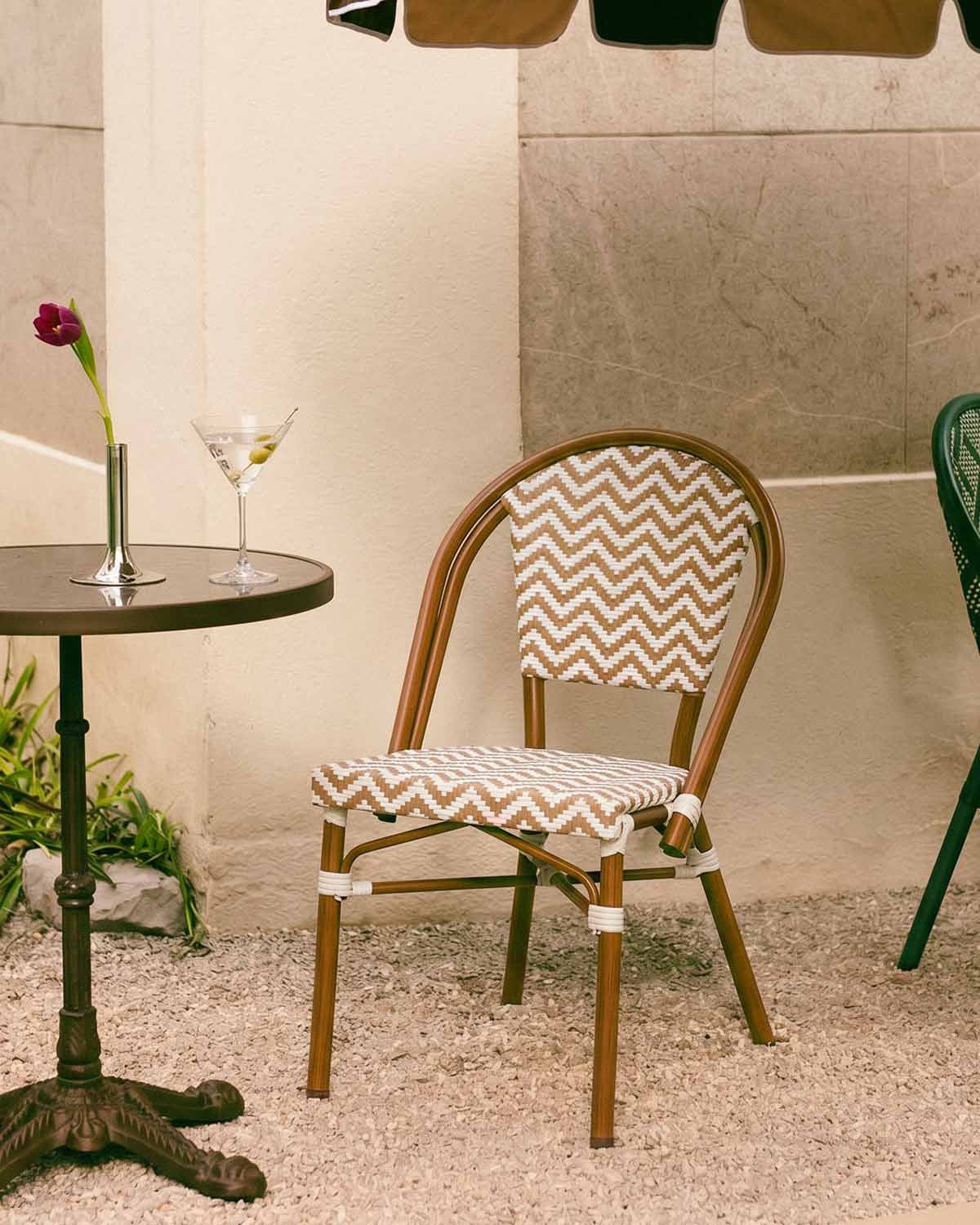 Silla de Exterior de Aluminio y Ratán Sintético Yona Bistro, imagen de galer&iacute;a 2