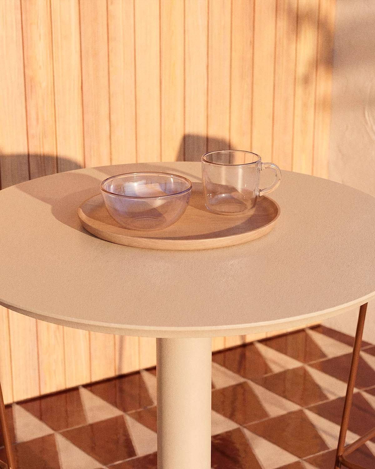 Mesa Alta de Exterior Redonda de Metal (Ø70 cm) Banon, imagen de galer&iacute;a 3