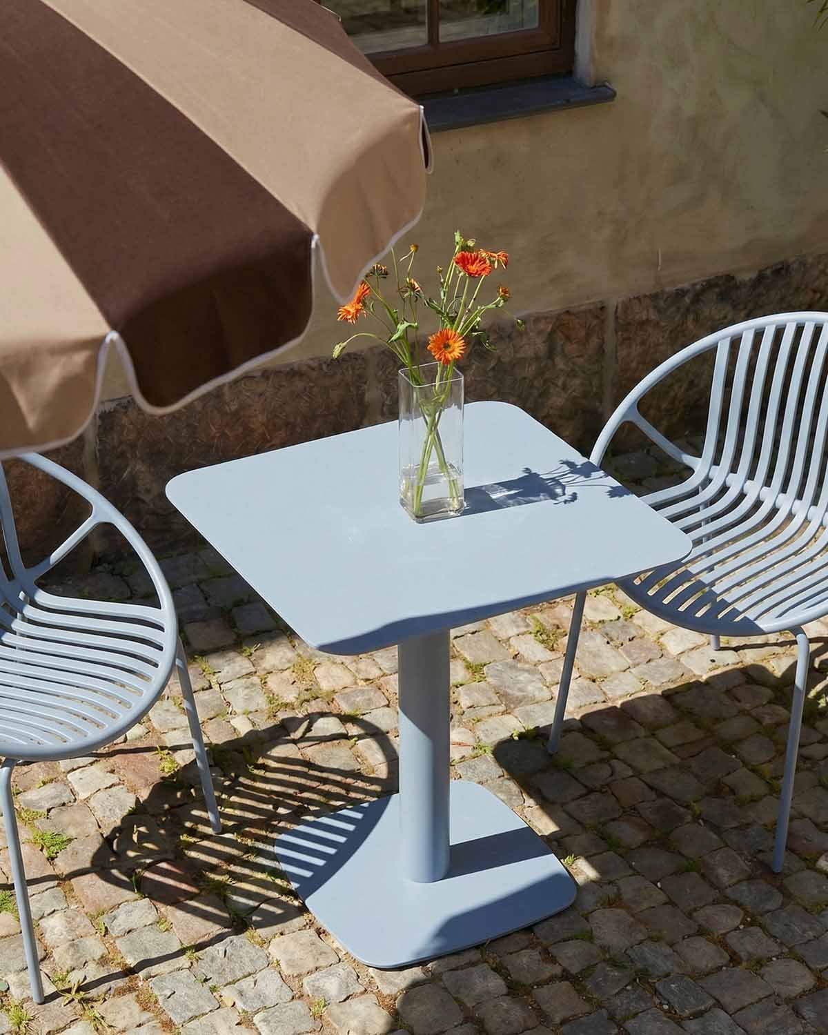 Set de Mesa Cuadrada de Metal (70x70 cm) Zoilo y 2 Sillas de Polipropileno Anier de Exterior, imagen de galer&iacute;a 3