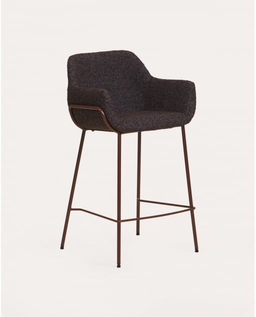 Taburete Alto de Tela y Metal (65 cm) Oisin