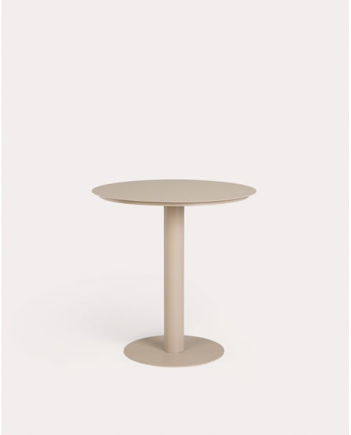 Mesa de exterior redonda Ø70 cm de metal Banon - Marrón Clay