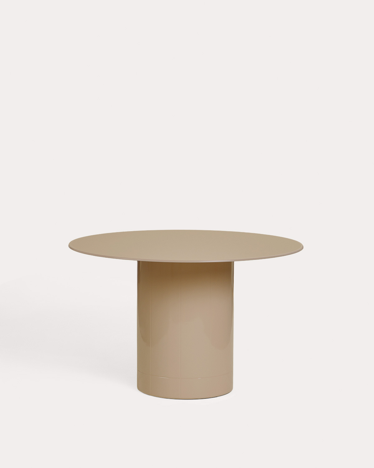 Mesa de comedor redonda Ø120 cm de cristal y madera Merne, imagen de galer&iacute;a 1