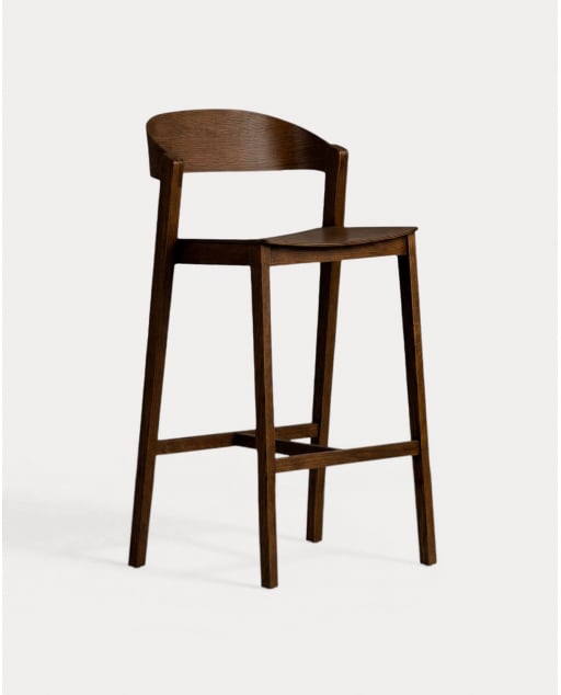 Pack 4 Taburetes Altos de Madera de Roble (65 cm) Laly