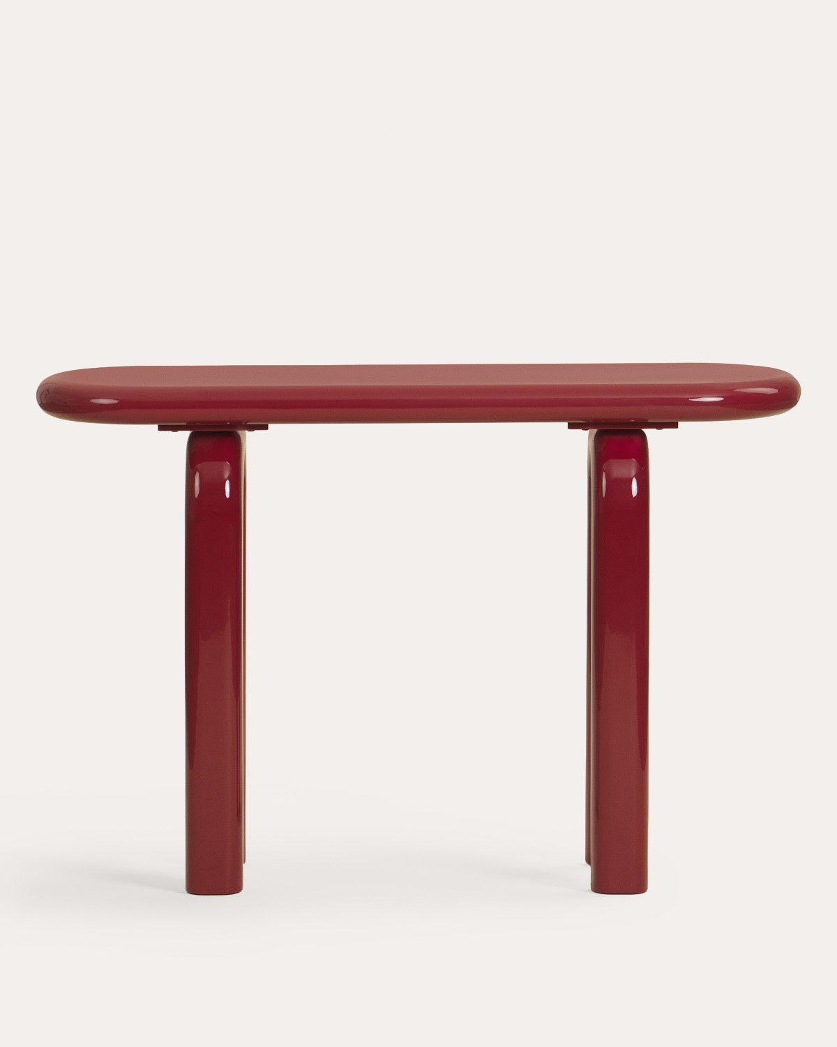 Consola recibidor ovalada 120x35 cm de madera Gilber, imagen de galer&iacute;a 5