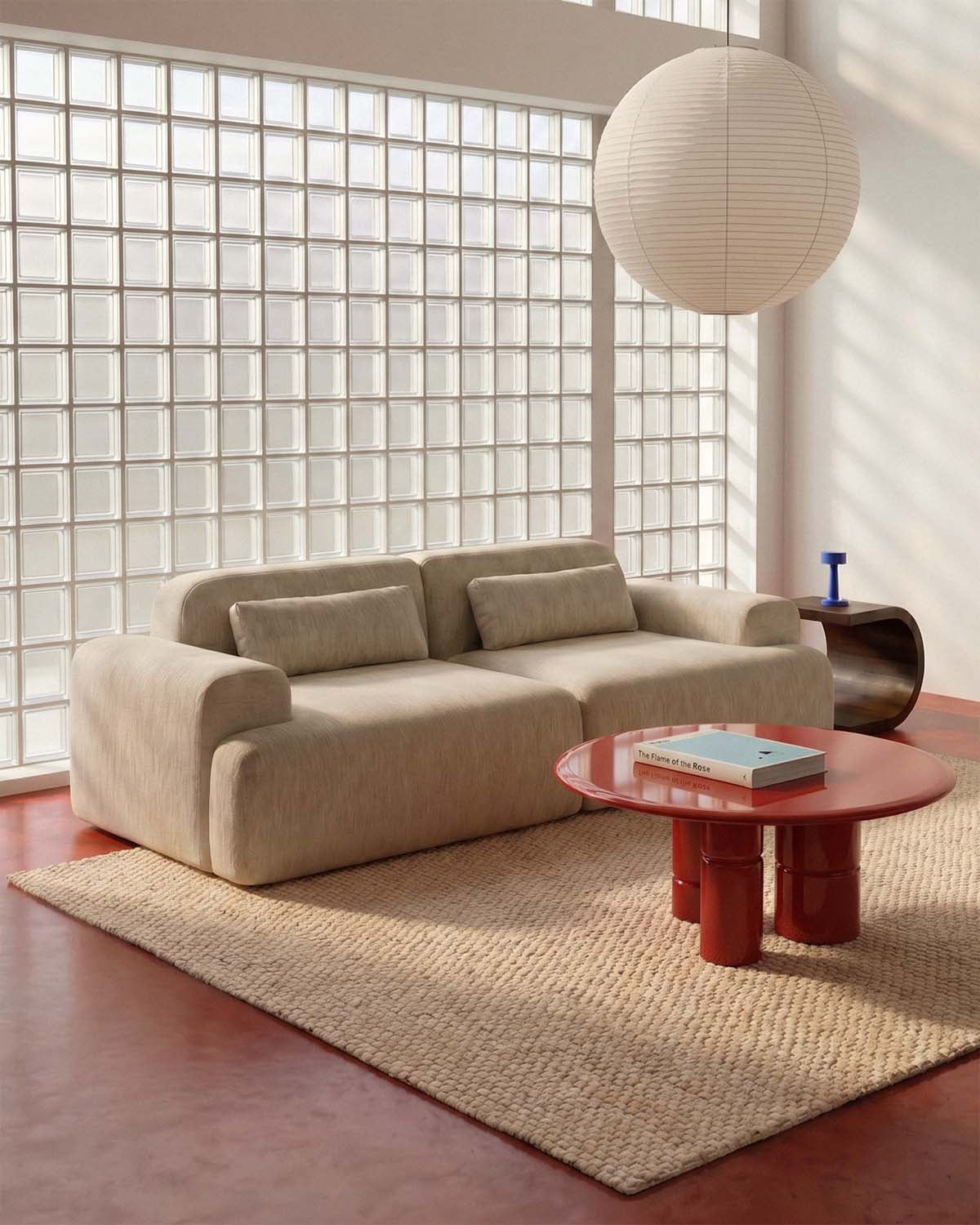 Sofá Modular Envasado al Vacío 2 Piezas Módulo Esquinero de Tela Rhys, imagen de galer&iacute;a 2