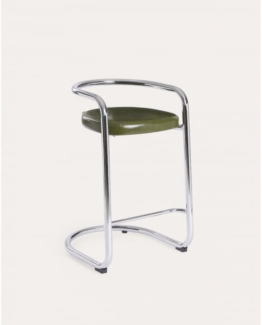 Taburete Alto (65 cm) de Metal y Tela Aryo
