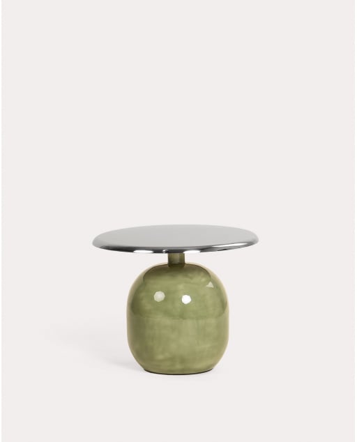 Mesa auxiliar redonda Ø50 cm de metal Lidme