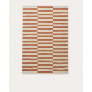 Alfombra rectangular 230x160 cm de lana Sunmi Naranja Terra - The Masie