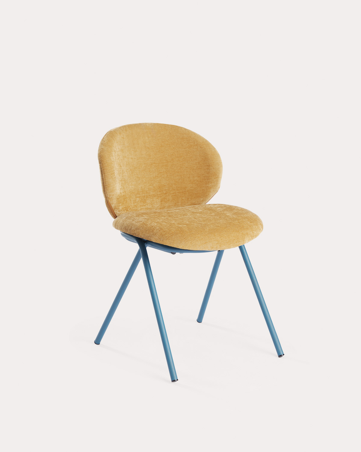 Silla de comedor de metal y tela Mirabal, imagen de galer&iacute;a 1