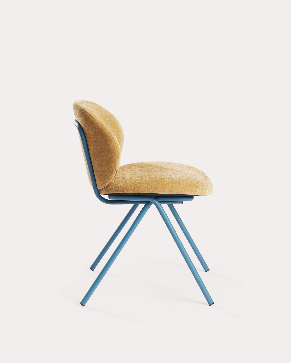 Silla de comedor de metal y tela Mirabal, imagen de galer&iacute;a 4