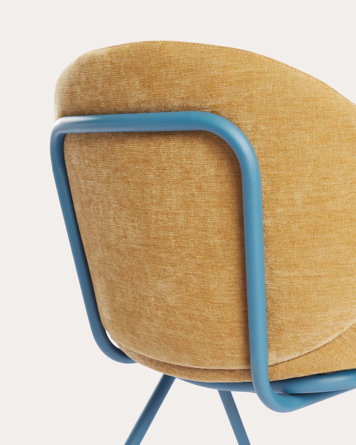 Silla de comedor de metal y tela Mirabal, imagen de galer&iacute;a 7