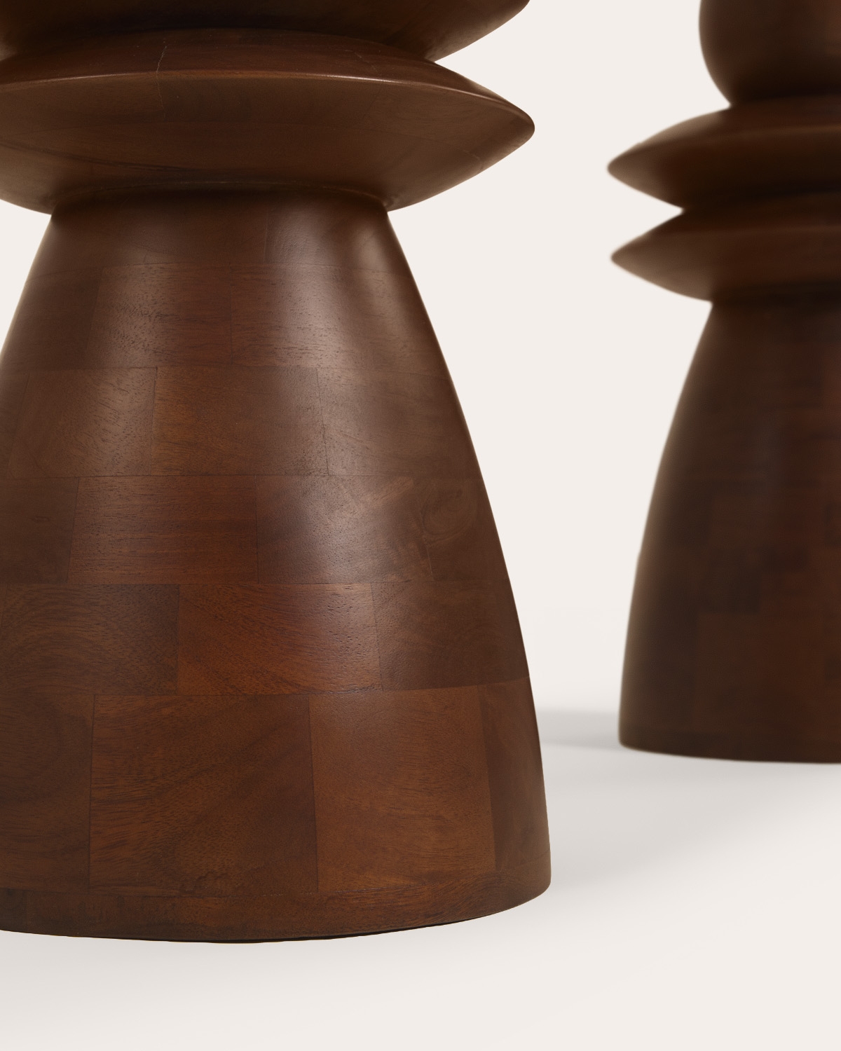 Consola recibidor ovalada 110x40 cm de mármol y madera de mango Erato, imagen de galer&iacute;a 8