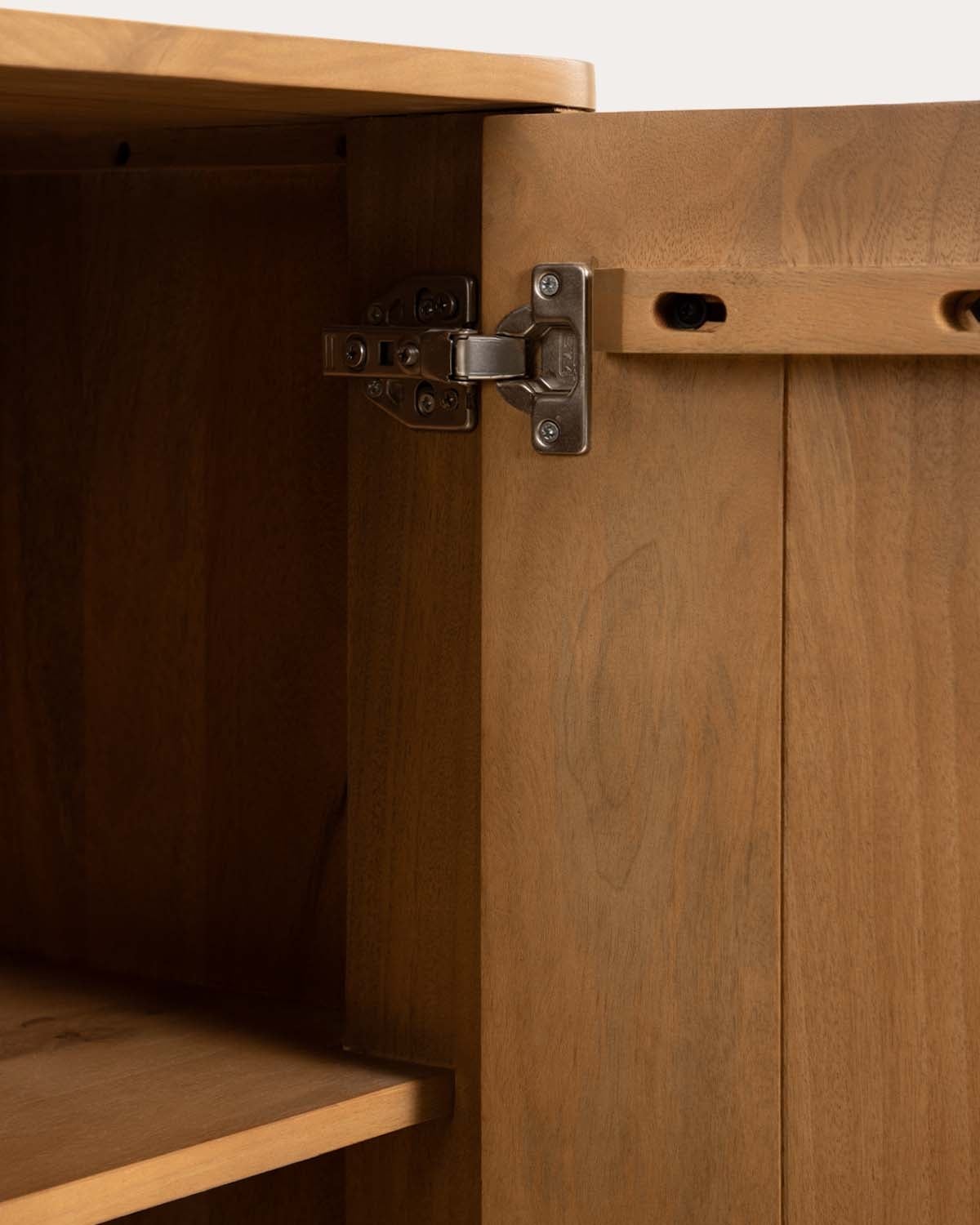 Aparador alto 2 puertas 90x40cm de madera de mango y metal Mhuan, imagen de galer&iacute;a 5