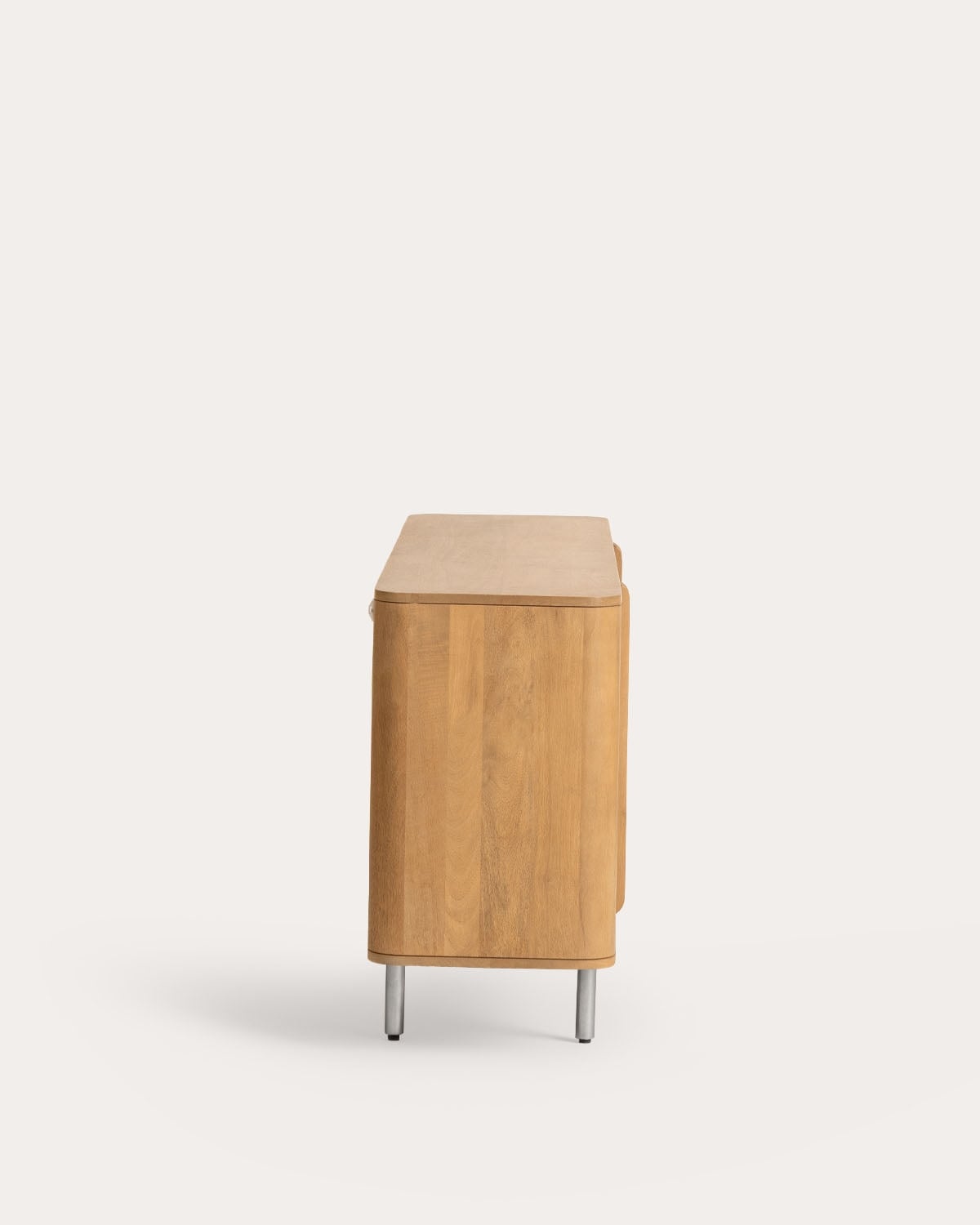 Aparador bajo 4 puertas 170x40 cm de madera de mango y metal Mhuan, imagen de galer&iacute;a 3