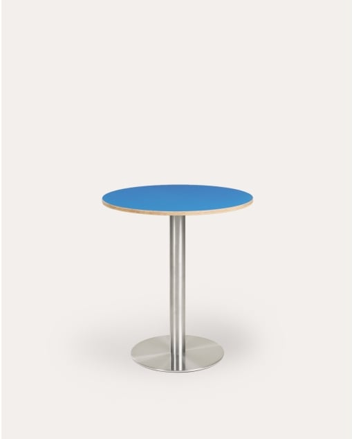 Mesa de comedor redonda Ø70 cm de madera y metal Miwel