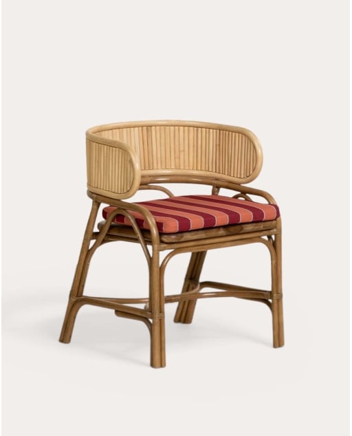 Silla de exterior de ratán natural Dozza