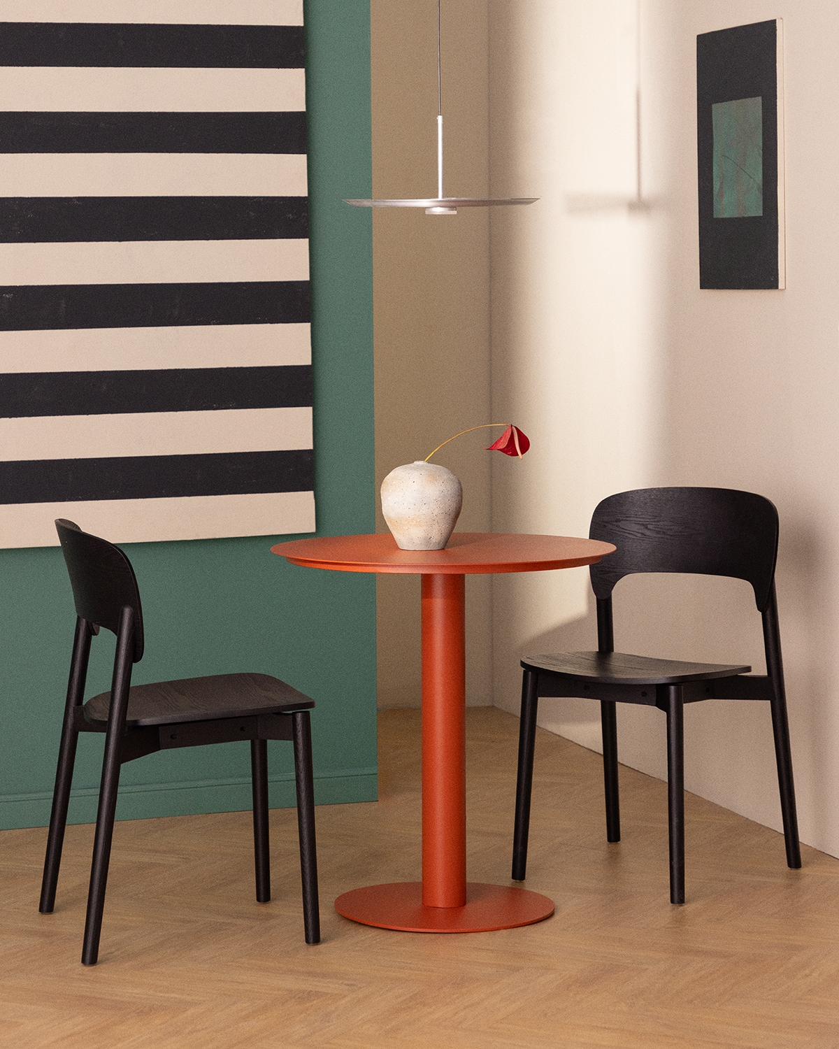 Mesa de comedor redonda Ø70 cm de metal Banon, imagen de galer&iacute;a 2