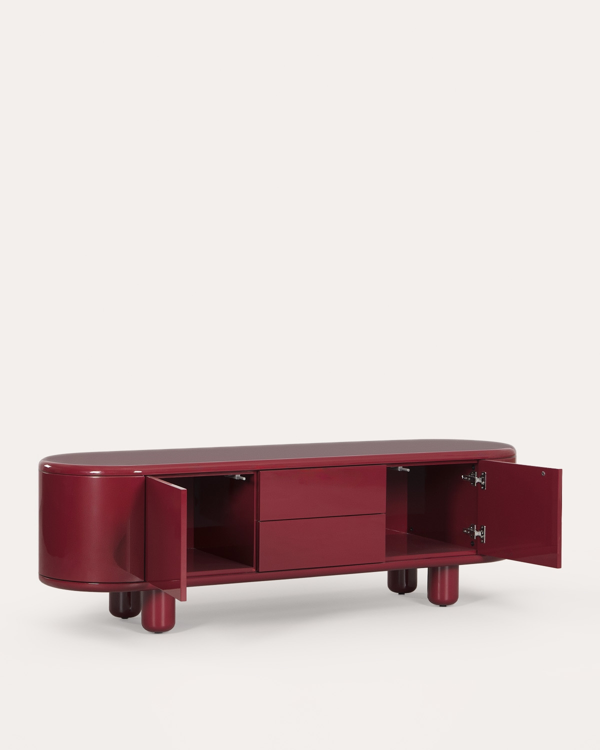 Mueble de TV con 2 puertas y 2 cajones 180x50 cm de madera Oyku, imagen de galer&iacute;a 5
