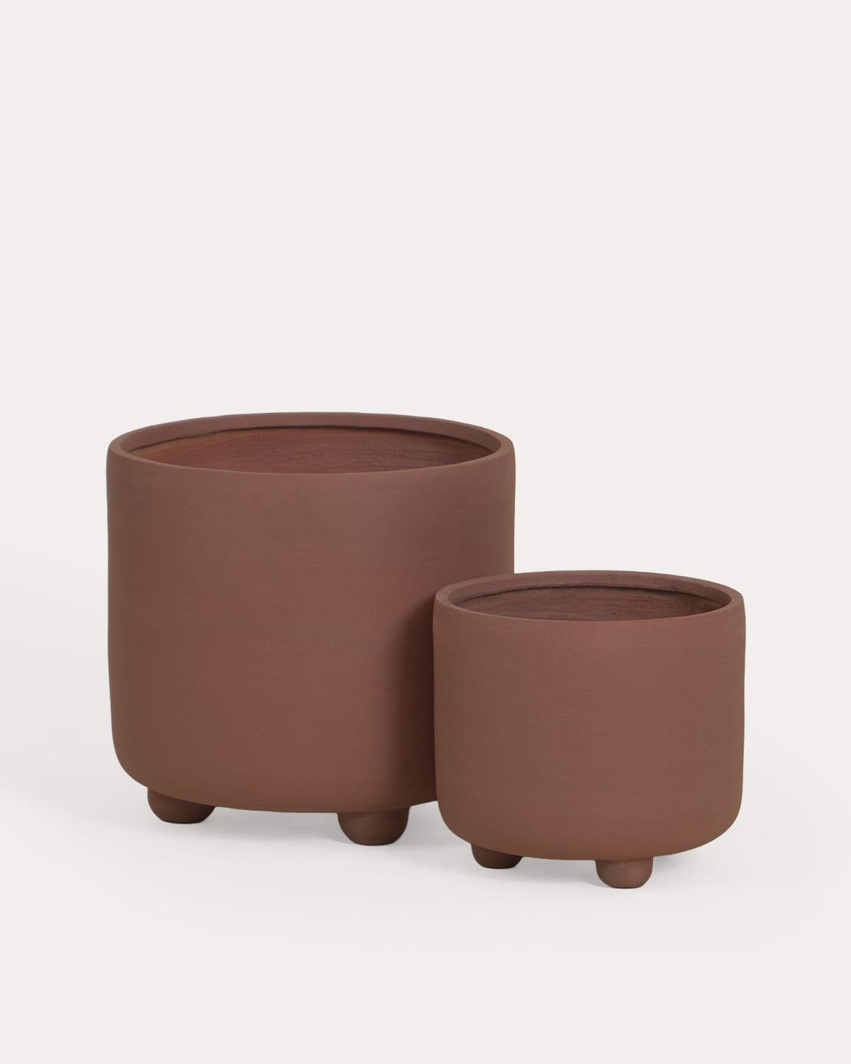 Conjunto 2 maceteros de cemento Petunia, imagen de galer&iacute;a 1