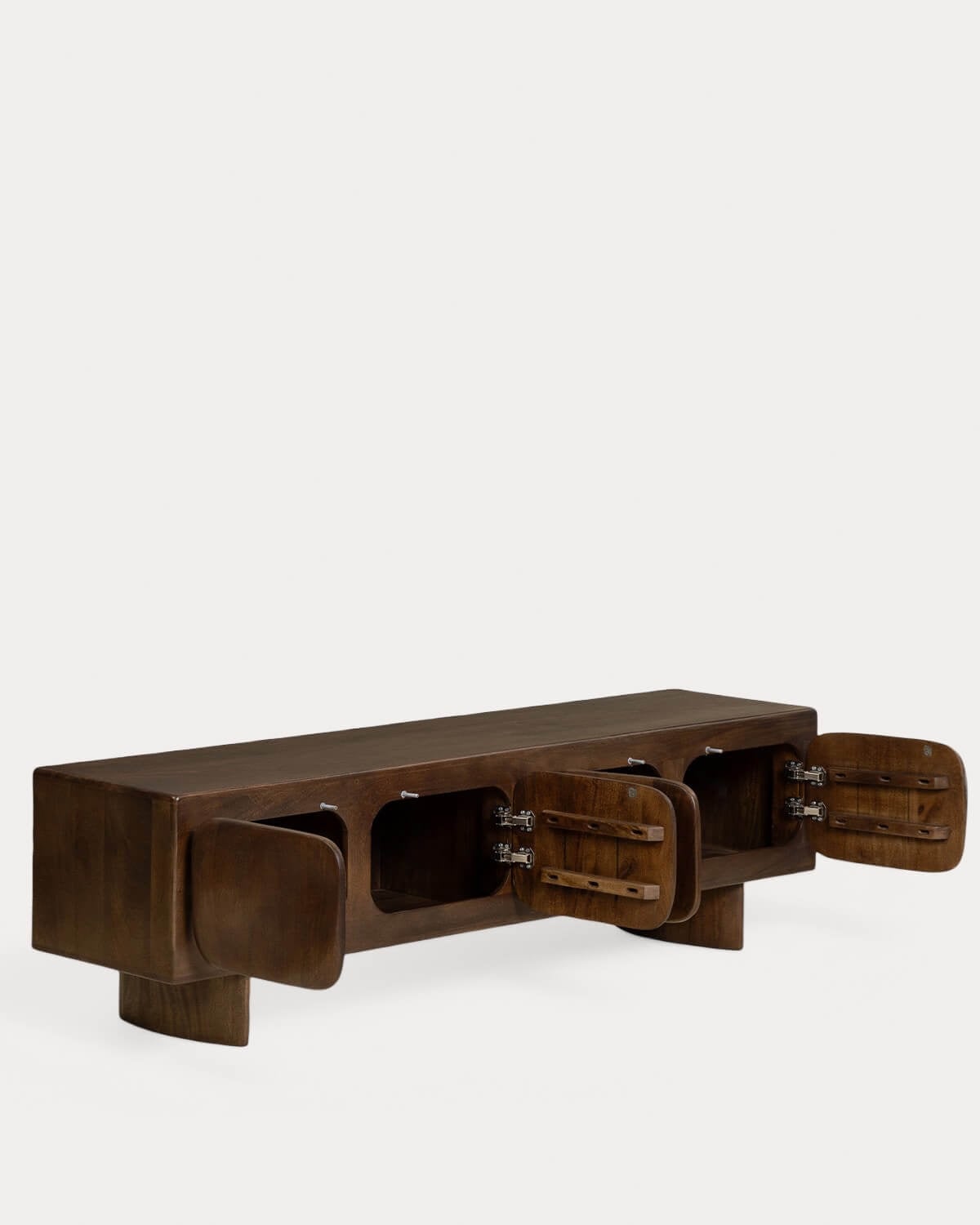 Mueble de 180x50 cm tv 4 puertas de madera de mango Orlean, imagen de galer&iacute;a 3
