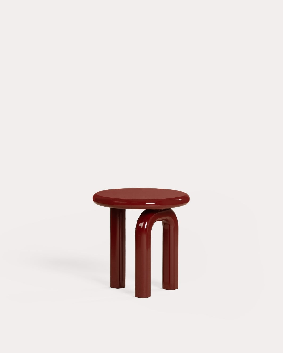 Mesa auxiliar redonda Ø50 cm de madera Gilber, imagen de galer&iacute;a 1