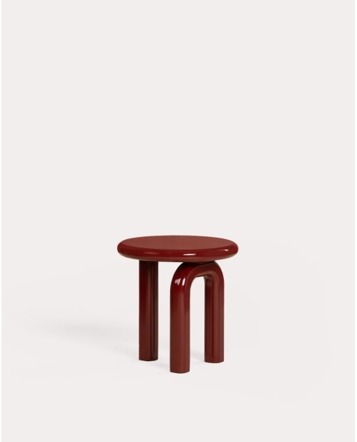 Mesa auxiliar redonda Ø50 cm de madera Gilber