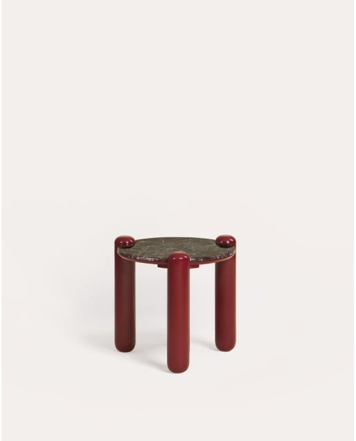 Mesa auxiliar redonda Ø45cm de mármol Becky