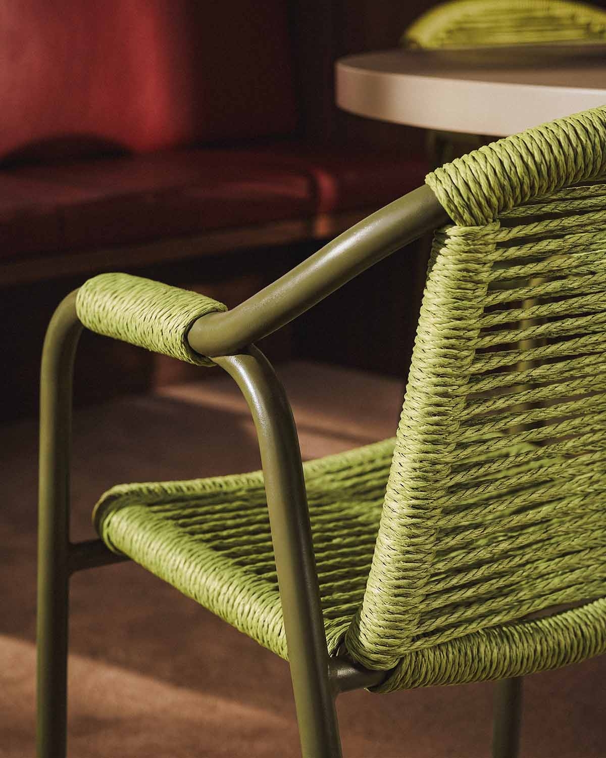 Silla de comedor de metal y cuerda Murna, imagen de galer&iacute;a 3