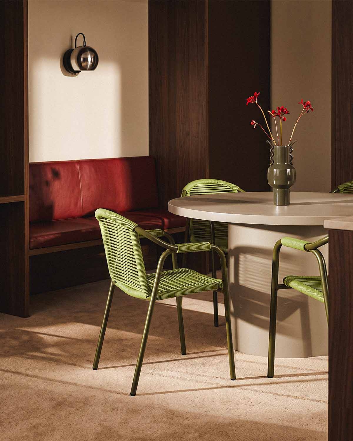 Silla de comedor de metal y cuerda Murna, imagen de galer&iacute;a 2