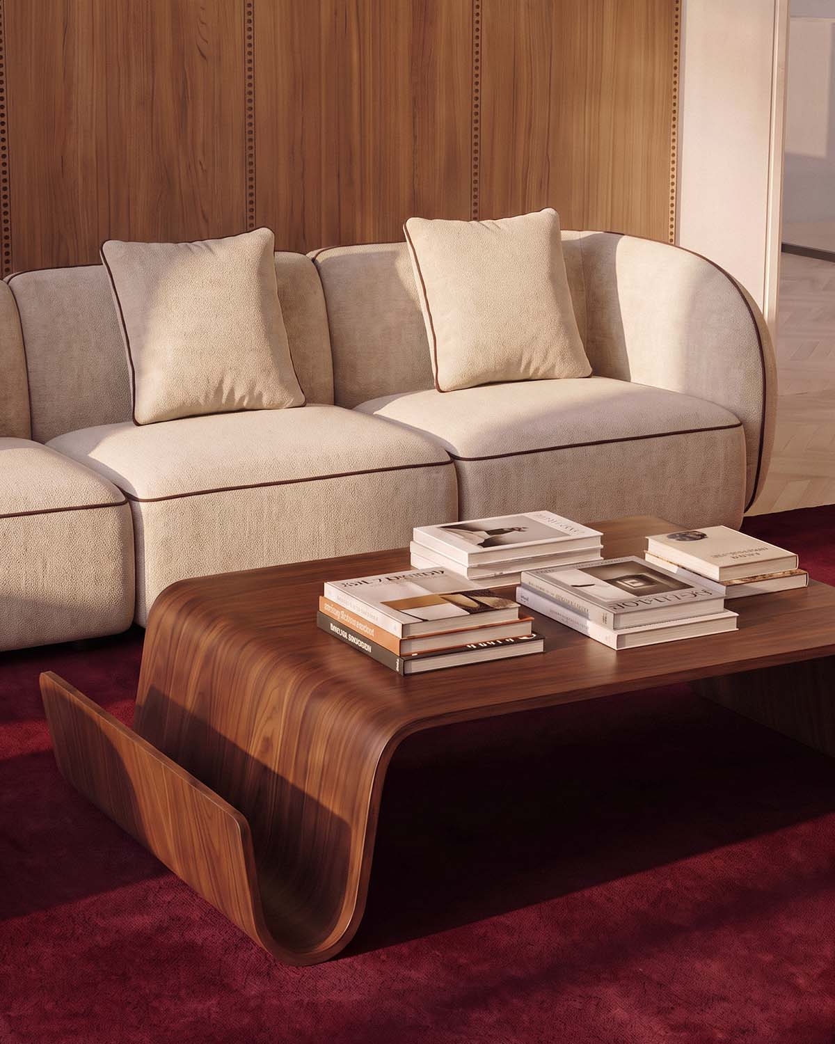 Mesa de centro rectangular 100x72 cm de madera Shanger, imagen de galer&iacute;a 2