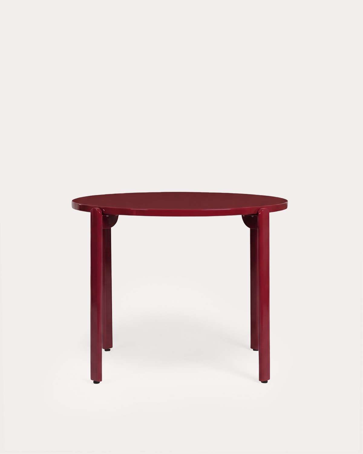 Mesa de comedor redonda Ø100 cm de madera y metal Biterit, imagen de galer&iacute;a 5