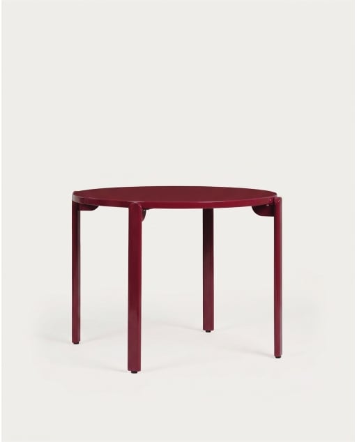 Mesa de comedor redonda Ø100 cm de madera y metal Biterit
