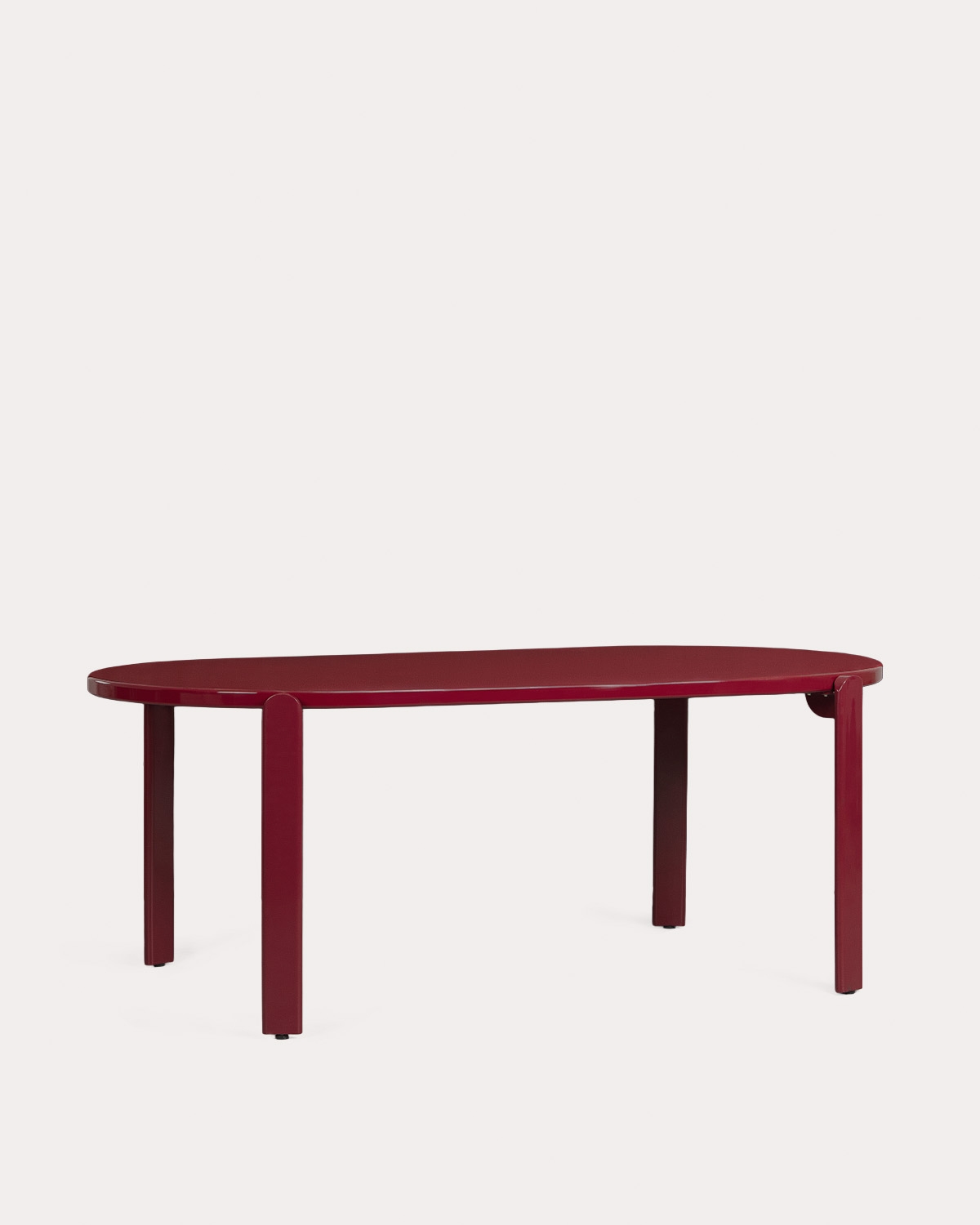 Mesa de comedor ovalada 190x95 cm de madera y metal Biterit, imagen de galer&iacute;a 1