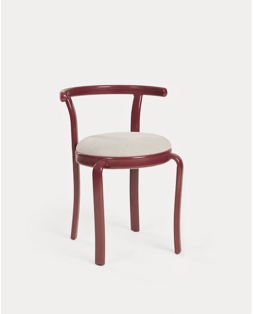 Silla de comedor de metal y tela Biterit