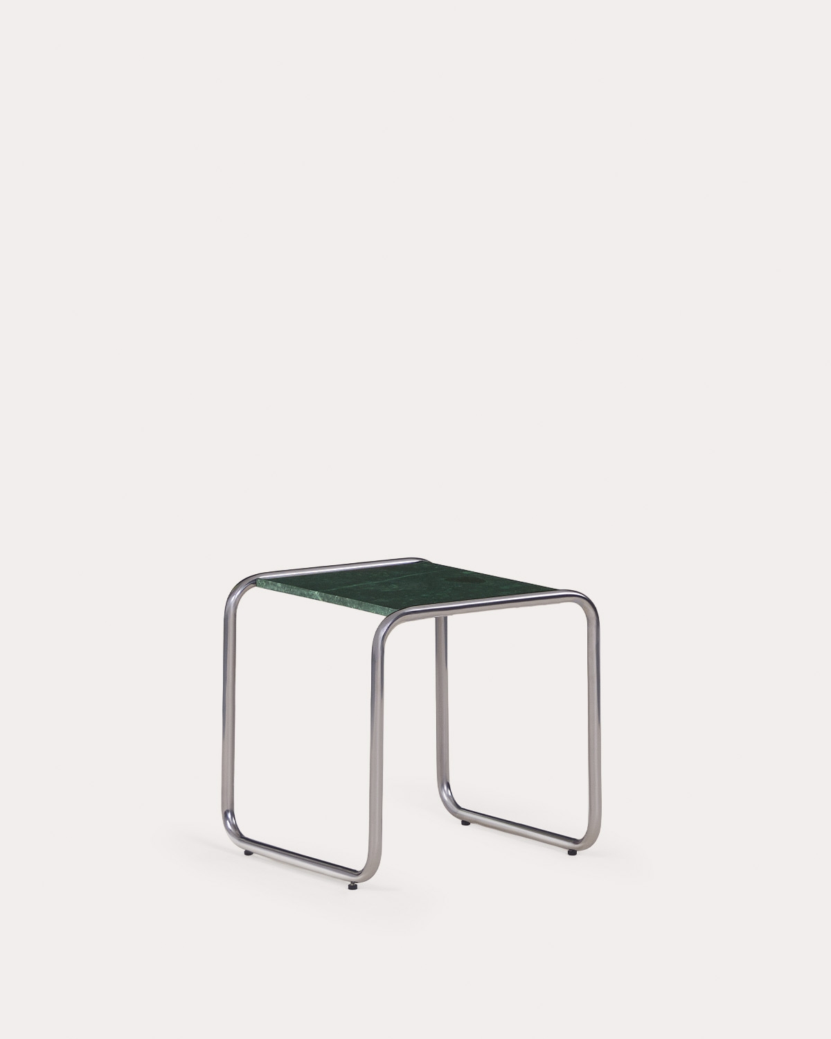 Mesa auxiliar cuadrada 40x40 cm de mármol y metal Nansa, imagen de galer&iacute;a 1