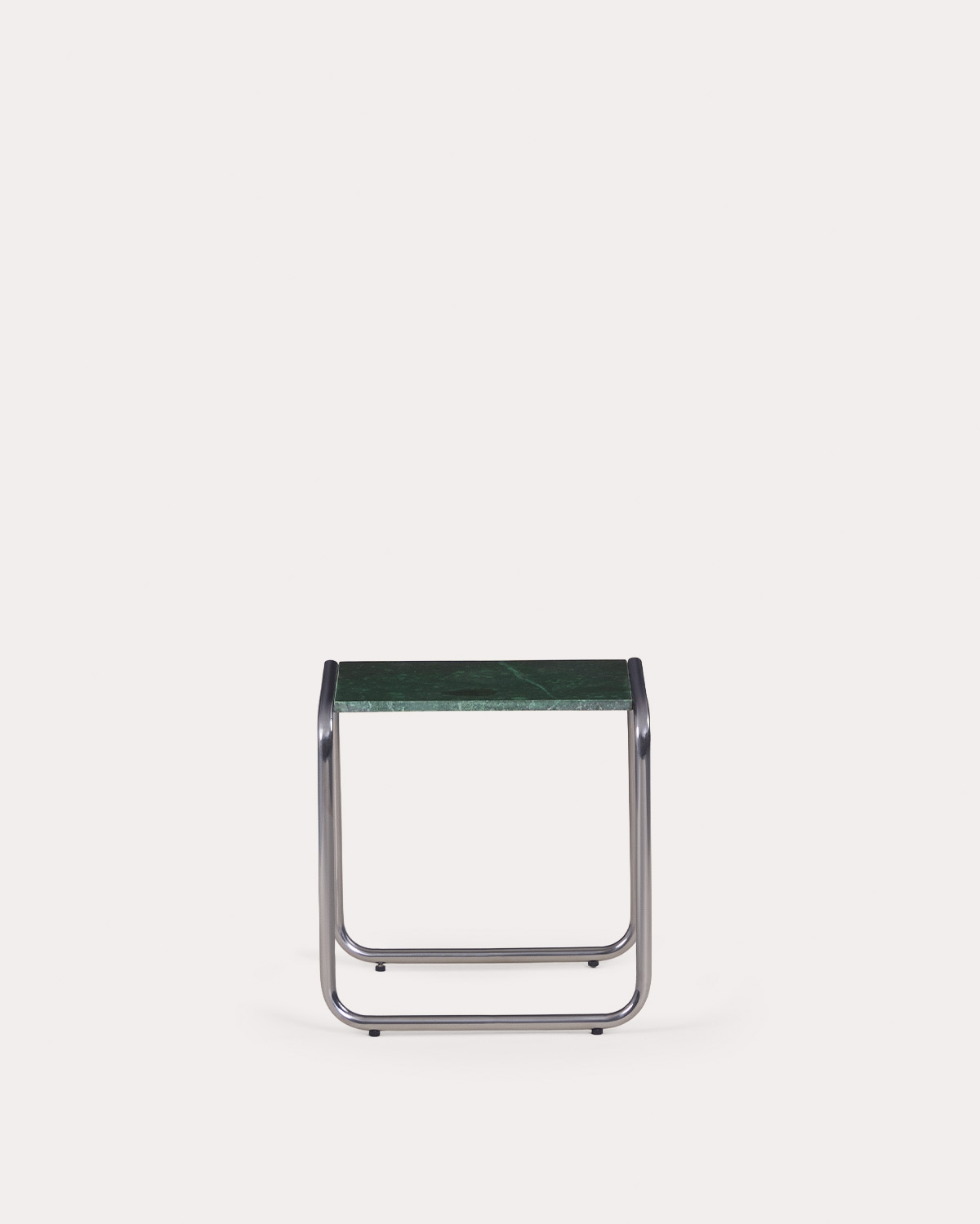 Mesa auxiliar cuadrada 40x40 cm de mármol y metal Nansa, imagen de galer&iacute;a 4