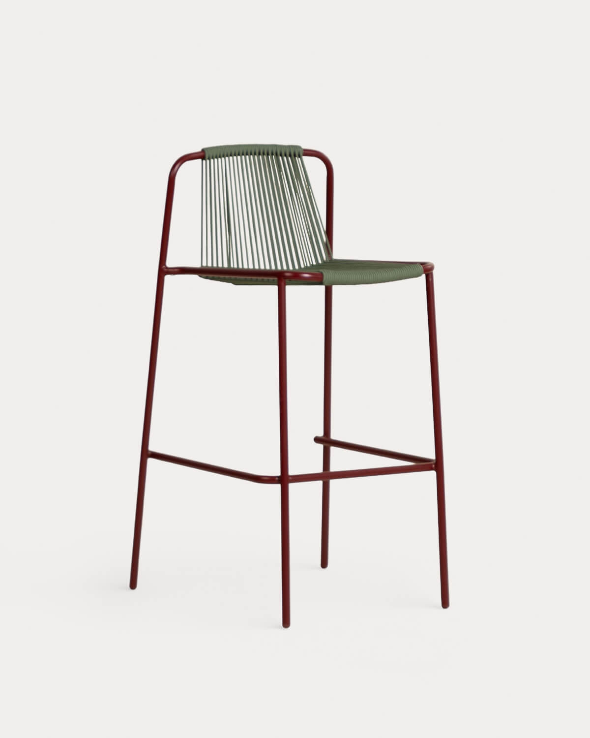 Taburete alto 75 cm de metal y cuerda Mayailer, imagen de galer&iacute;a 1