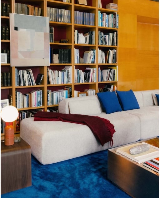 Módulo chaise longue izquierdo de tela envasado al vacío para sofá modular Rhys