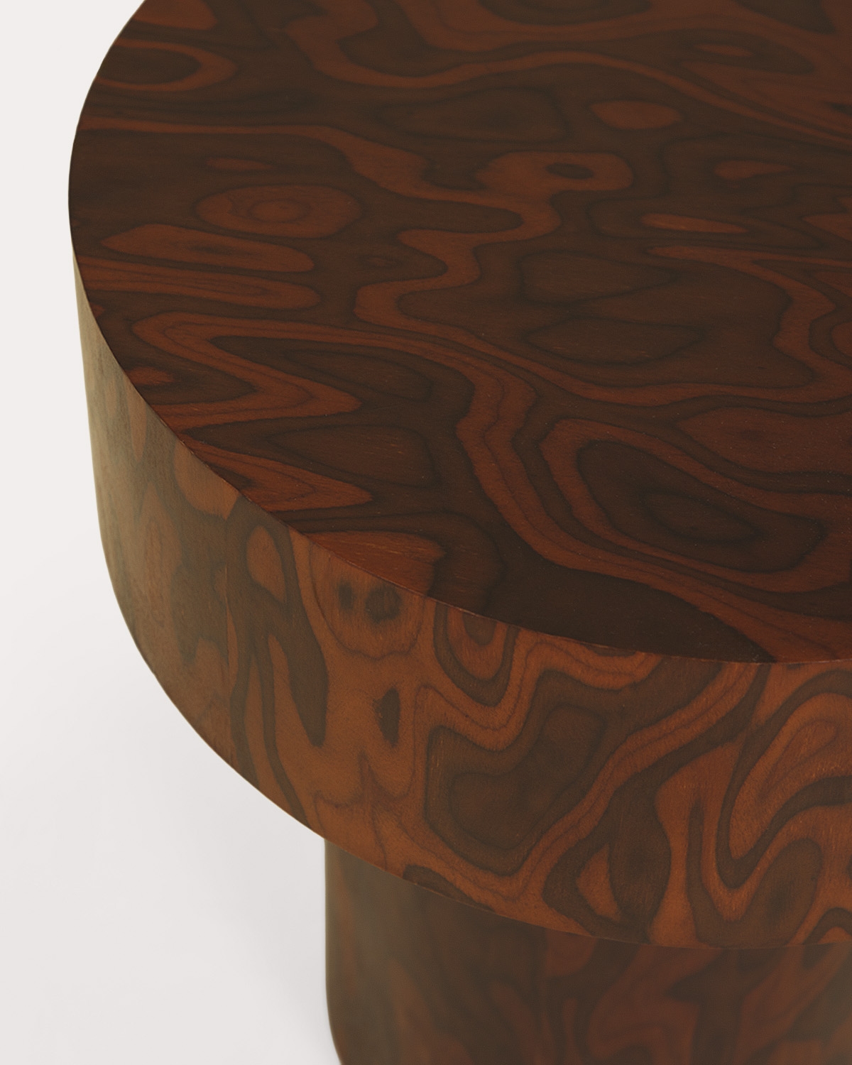 Mesa auxiliar redonda Ø40 cm de madera Nohr, imagen de galer&iacute;a 3