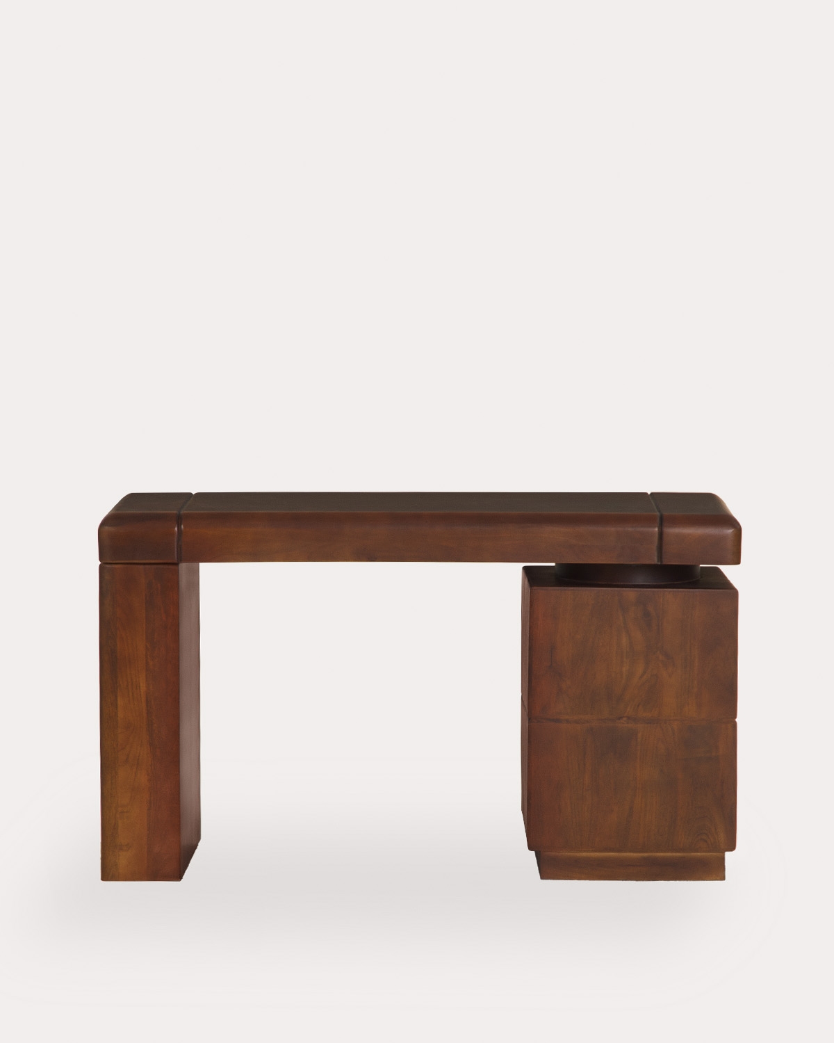 Escritorio rectangular 120x50 cm de madera de mango con 2 cajones Thalia, imagen de galer&iacute;a 4