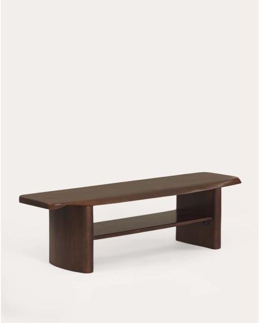 Banco zapatero 160x45 cm de madera de mango Orlean - Madera de Mango Oscuro