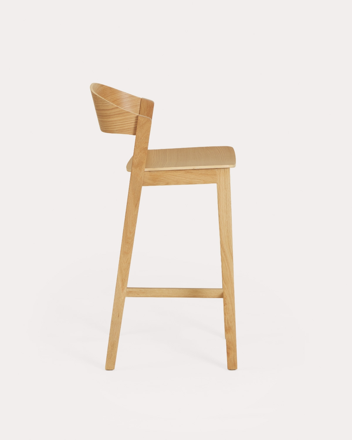 Taburete alto 65 cm de madera de roble Laly, imagen de galer&iacute;a 4