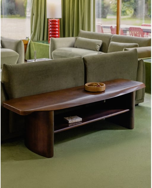 Banco zapatero 160x45 cm de madera de mango Orlean