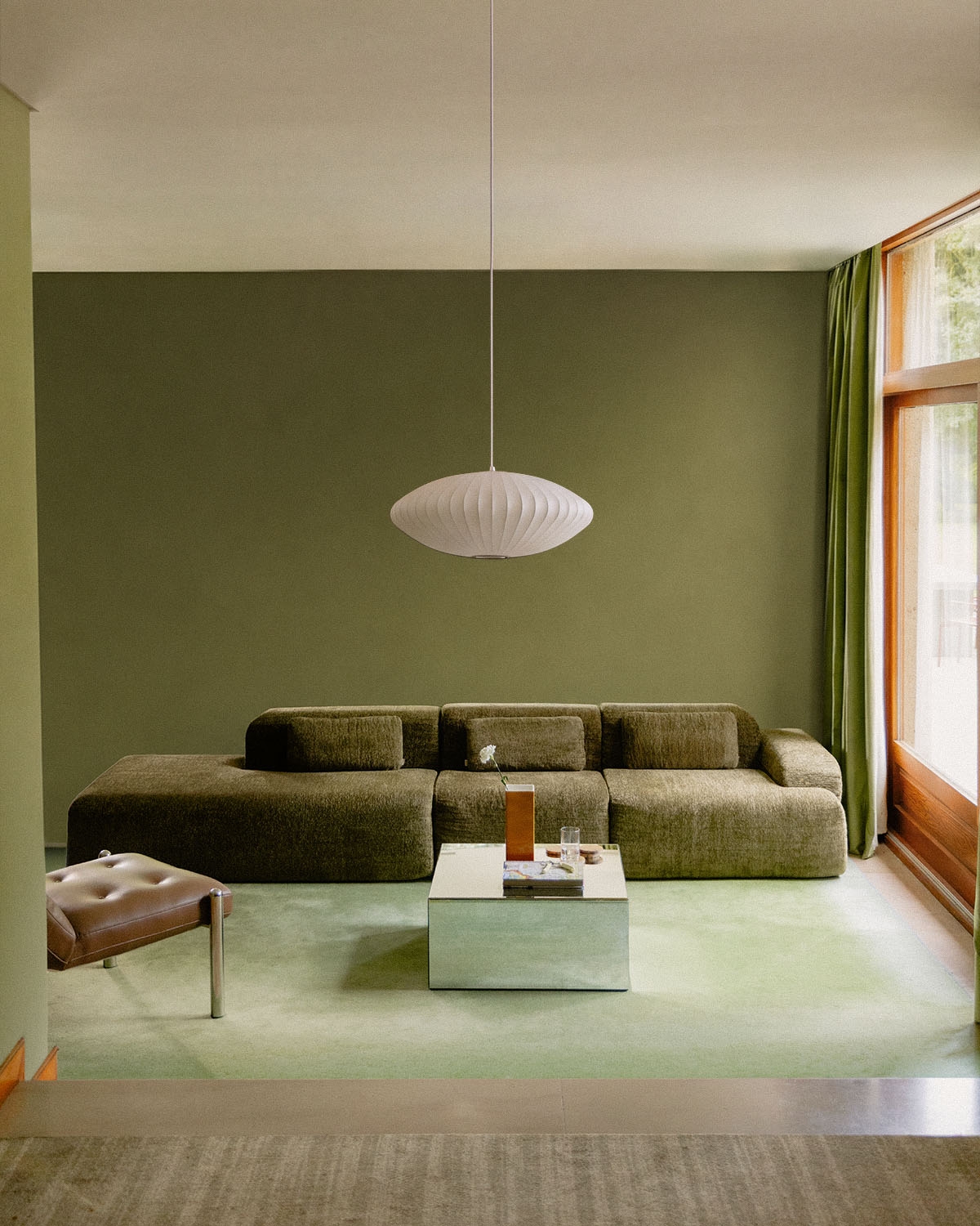 Sofá modular envasado al vacío de 3 piezas con módulo chaise longue, módulo central y módulo esquinero de tela Rhys, imagen de galer&iacute;a 2